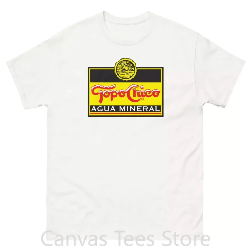 Mexican Mineral Water Topo Chico Agua Mineral Casual Round Neck Short Sleeve Men's T-Shirt