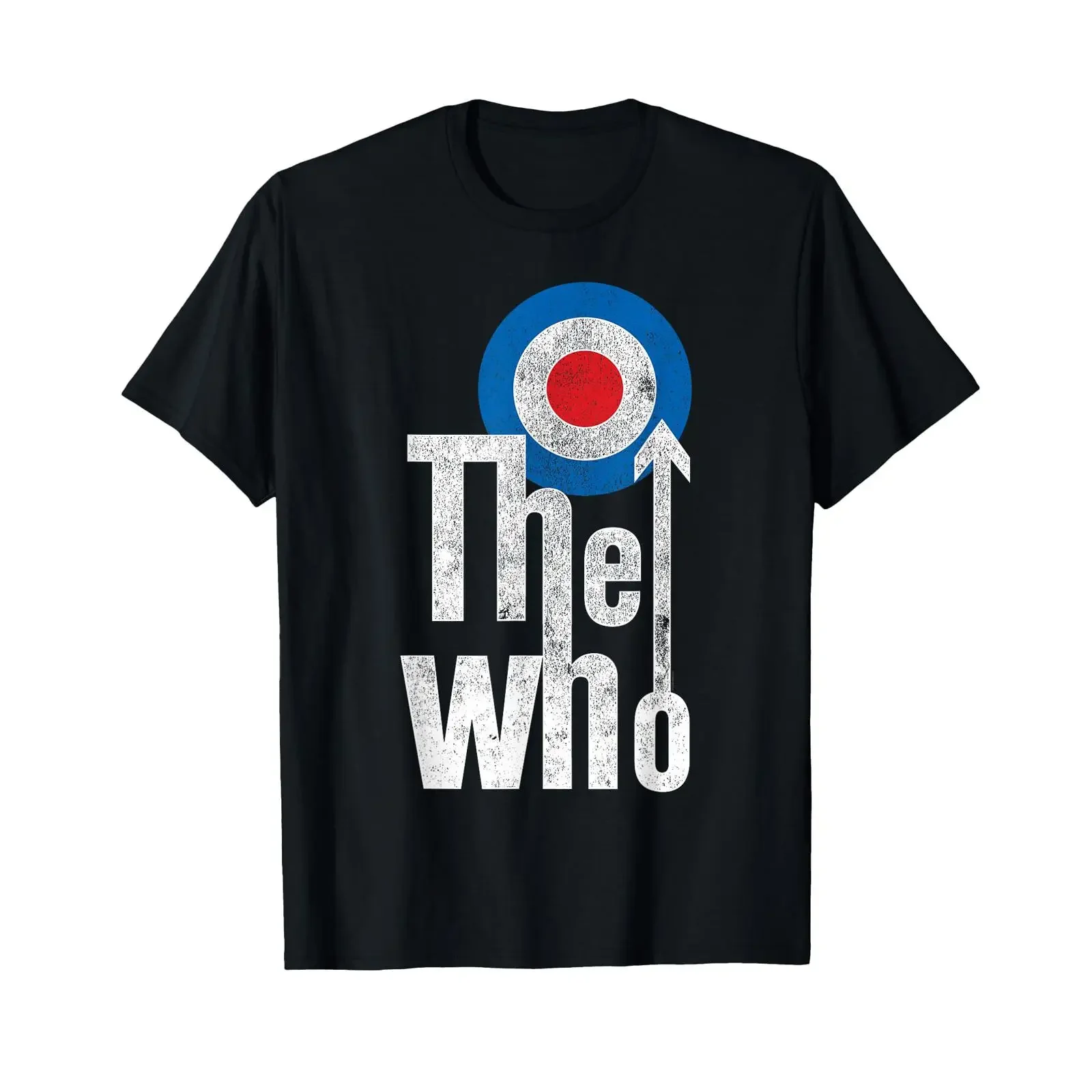 The Who Official Target Logo Arrow T Shirt vintage Washed Soft Stylish Comfortable Stretched graphic homme Versatile Unisex