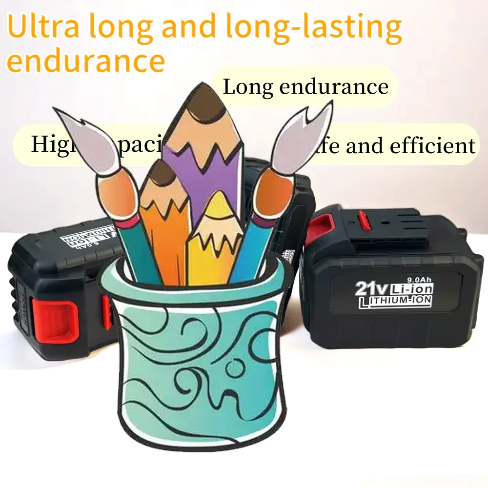 

21V 9.0Ah Rechargeable Lithium Ion Battery High Capacity Cordless Electric Power Tool Battery Suitable for DaYi 21V Power Tool