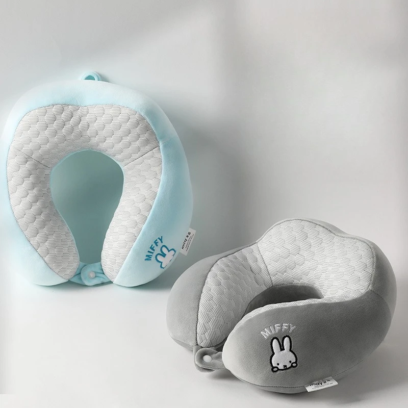 

Kawaii Miffy Series U-shaped Pillow Cartoon Cute Creativity PP Cotton Office Nap Pillow Travel Neck Pillow Men and Women Gift