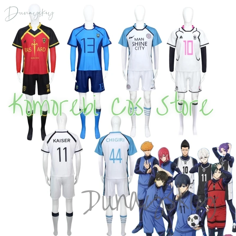 

Japan Anime Blue Itoshi Sae Cosplay Costumes Shidou Ryuusei Sports Jersey Oliver Aiku Soccer Lock Jersey Football White Suit