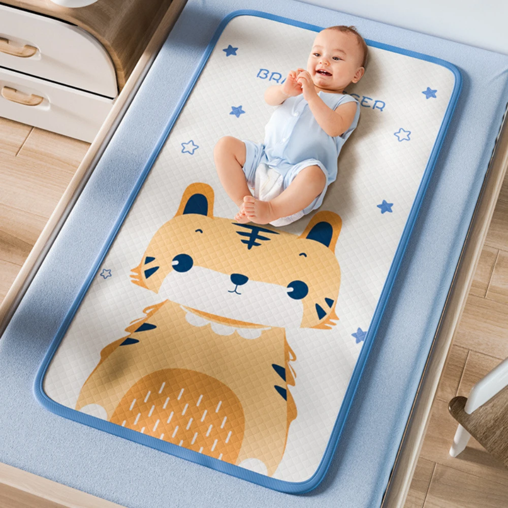 Washable Mattress Urine Mat for Baby Toddlers Cute Cartoon Bed Protector Diaper Bedding Urine Pads Breathable Menstrual Pad