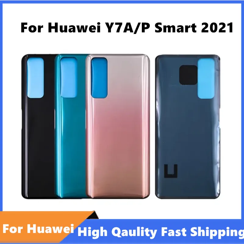 High Quality For Huawei Y7A PPA-LX1 LX2 LX3 Back Battery Cover Rear Panel Door For Huawei P Smart 2021 Housing Case Repair Parts