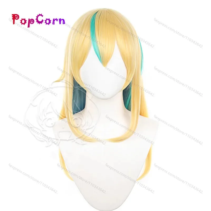 2025 65 cm lungo Kano Yamanouchi unisex giallo blu verde parrucca cosplay anime parrucche sintetiche resistenti al calore Hallowe