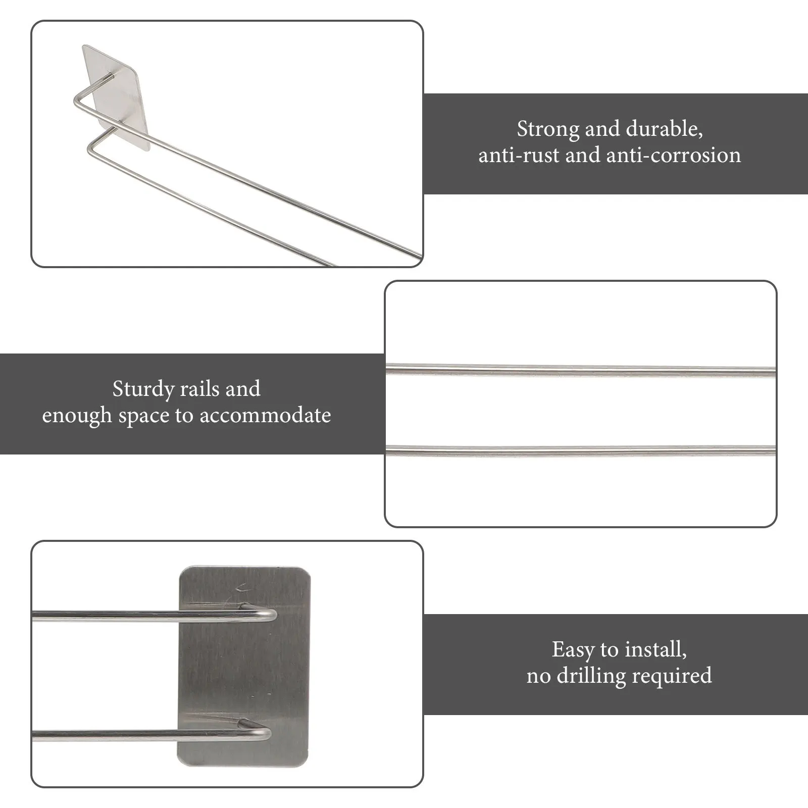 

Stainless Steel Slipper Rack No Punch Wall Mounted Shoe Holder For Bathroom Door Back Entryway Shoes Storage Hanger