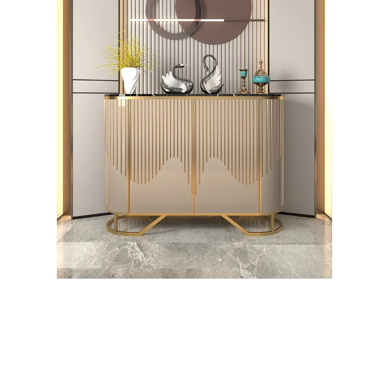 

Home partition cabinet living room modern simple dining side cabinet European rock slab decorative cabinet