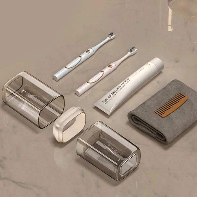 Convenient Transparent Toothbrush Cases for Business Trip/Outdoor/Travel use 1/3/5PCS