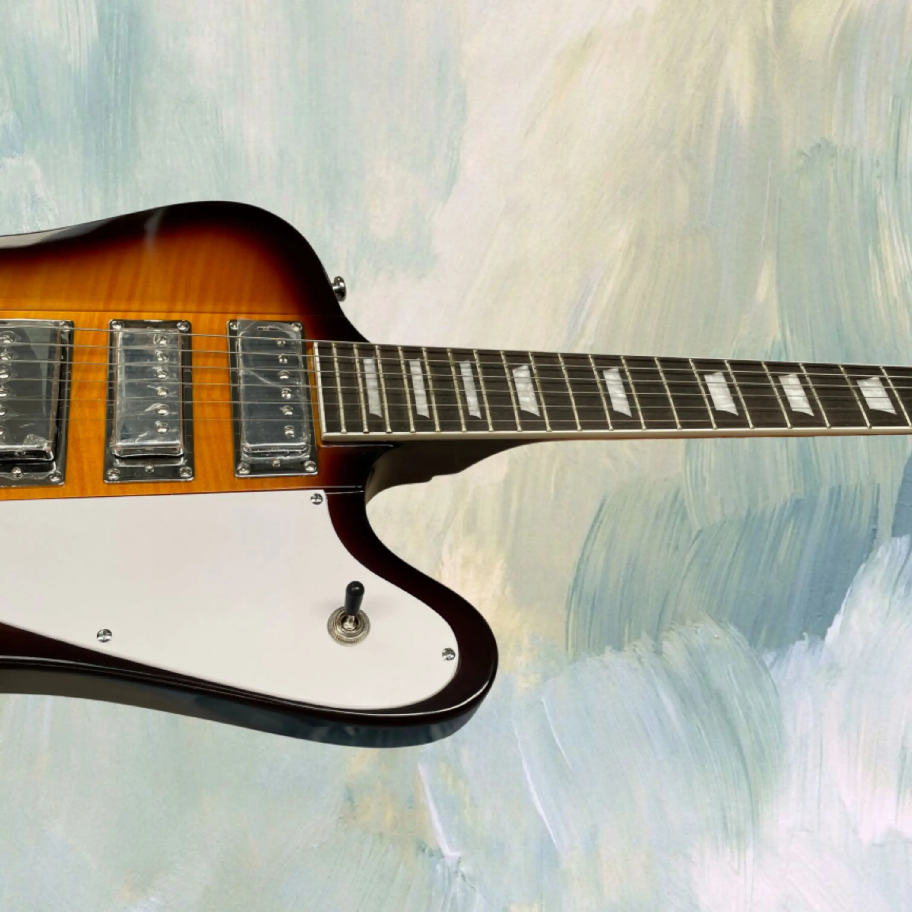 New 6-String Electric Guitar, Multiple Tone Control Knobs, Joystick Tremolo System Guitars,Ideal Live Stage Performance Guitarra