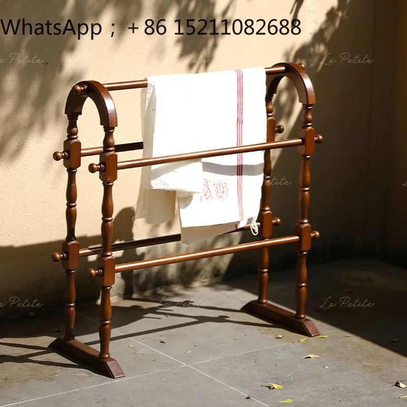 LLY retro towel rack household living room bedroom floor display rack storage rack medieval shooting props