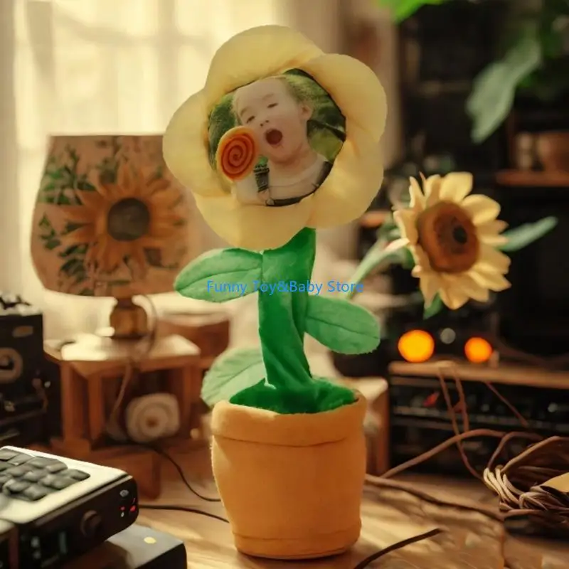 Modello fiore antropomorfo che parla danzante decorazione dinamica in giallo C90B