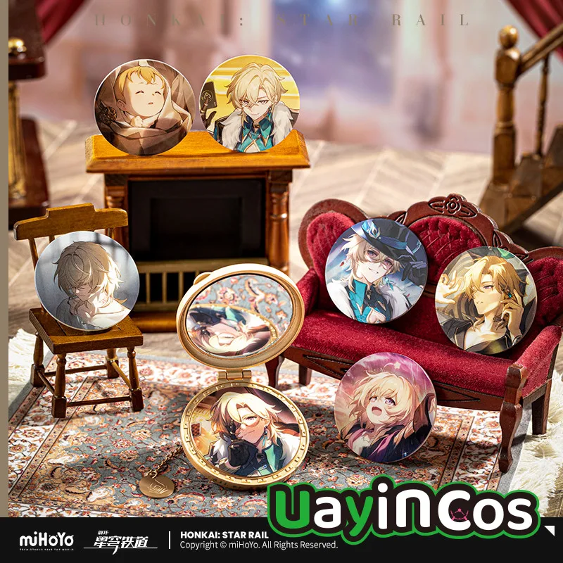 

Official Watch Merch Honkai Star Rail Aventurine Pocket Watch Metal Pendant Keychain Bag Ornaments Anime Figure Game Kids Toy