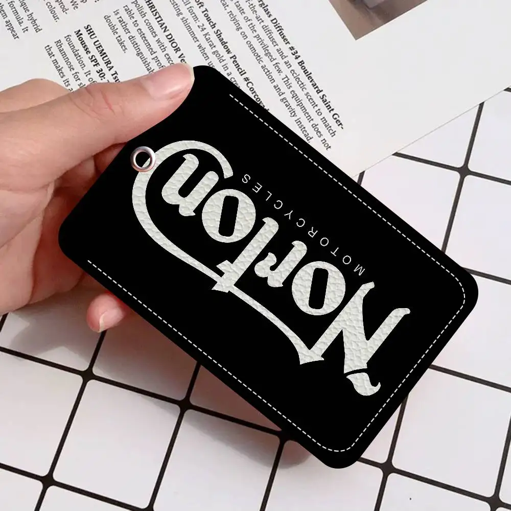 N-NORTONS دراجة نارية شعار 1 قطعة INS الإبداعية الكرتون طالب الحرم الجامعي حامل بطاقة لبطاقة وجبة ، بطاقة الحافلة ، بطاقة العمل ، الخ