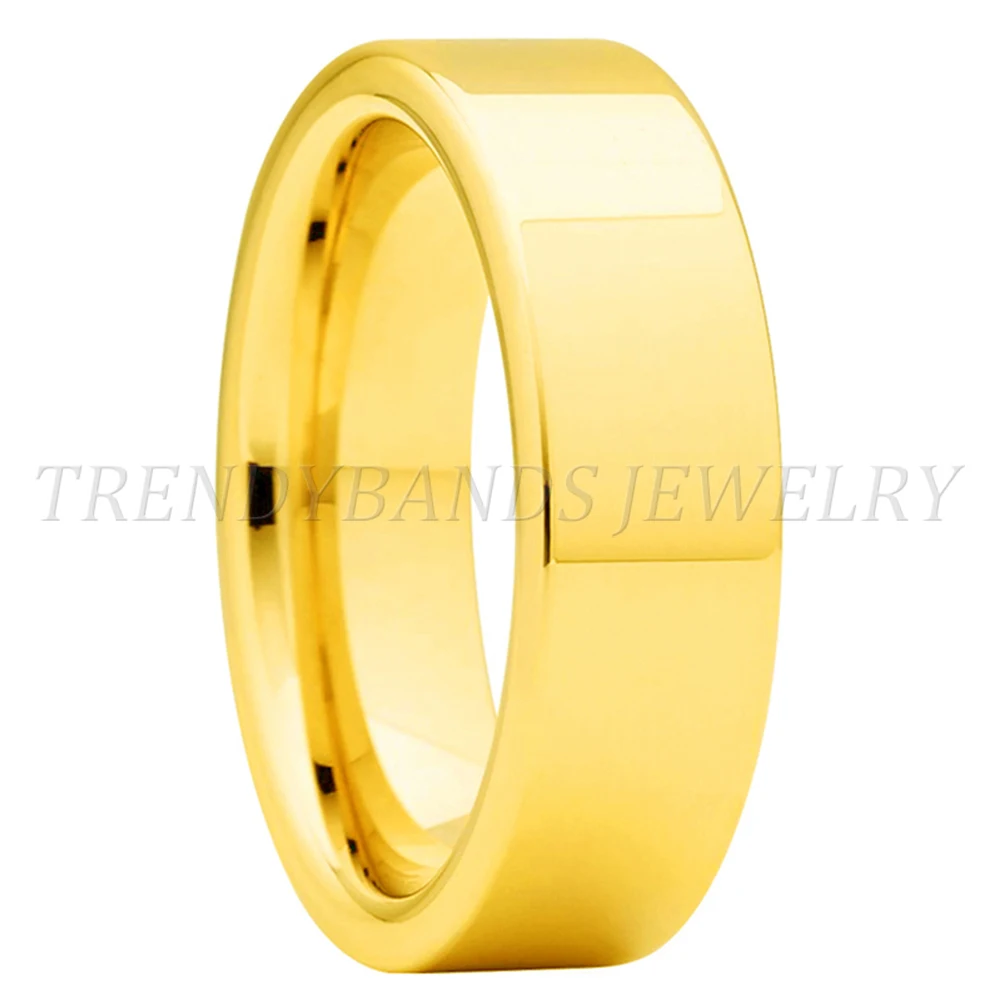 6mm 8mm Damen Herren Wolframcarbid Ring Ehering Großhandel Paar Jubiläumsgeschenk Hochglanzpoliert Glänzend Comfort Fit – Detail 3