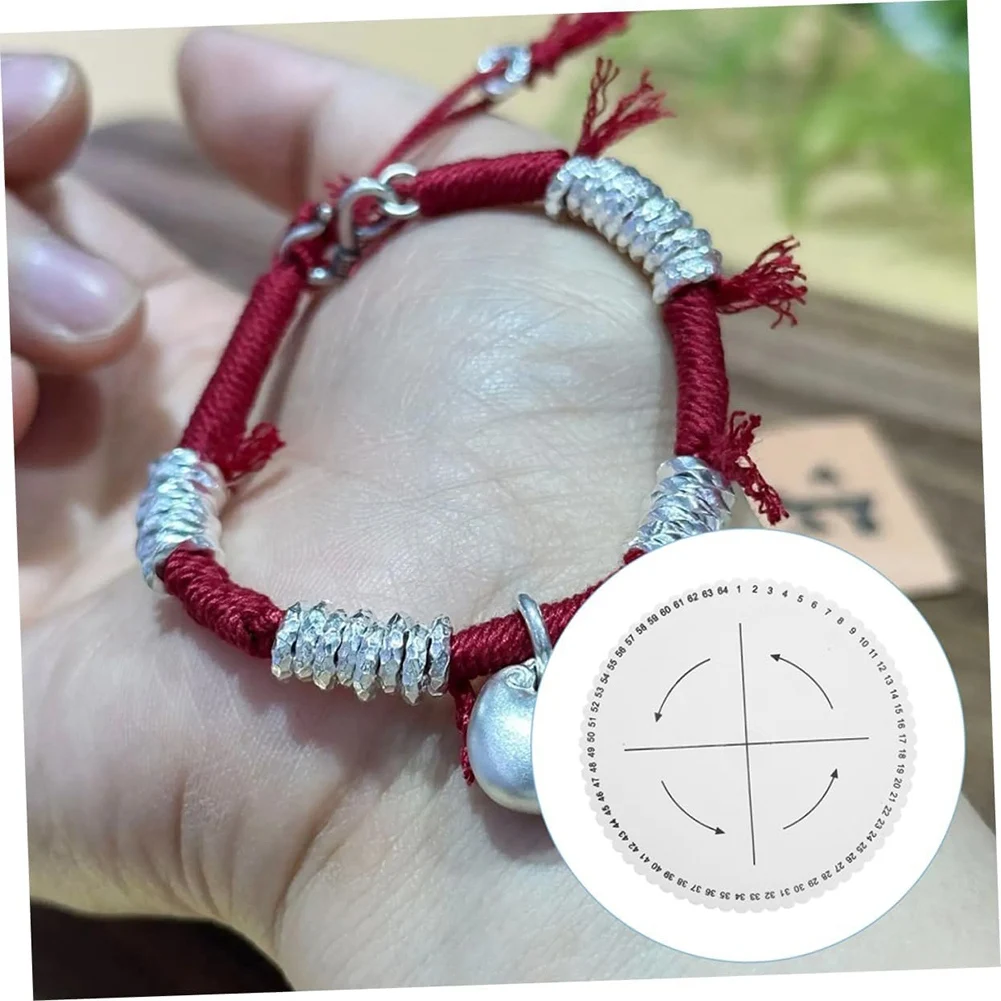 【BAAQ】 64 Slot Braiding Disk 5pcs Thick Round Weaving Board for String Bracelet Making and Jewelry Craft Supplies