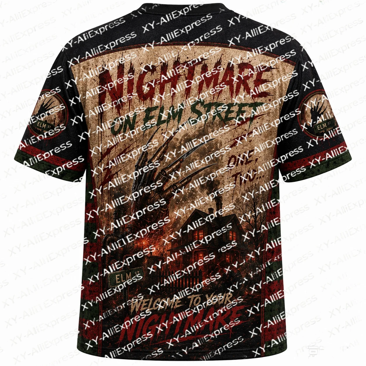 2026 Dark Retro Art Printed Jersey, Vintage Horror Poster Graphic Design, Unique Gift for Fans Loving Dark Retro Artworks.