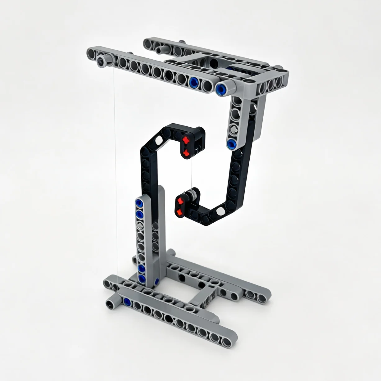 MOC Spannungsskulptur Bausteine Anti-Schwerkraft Unsichtbare Aufhängungskette Physik-Balance-Modell Ausstellungsständer Schreibtisch-Deko – Detail 8