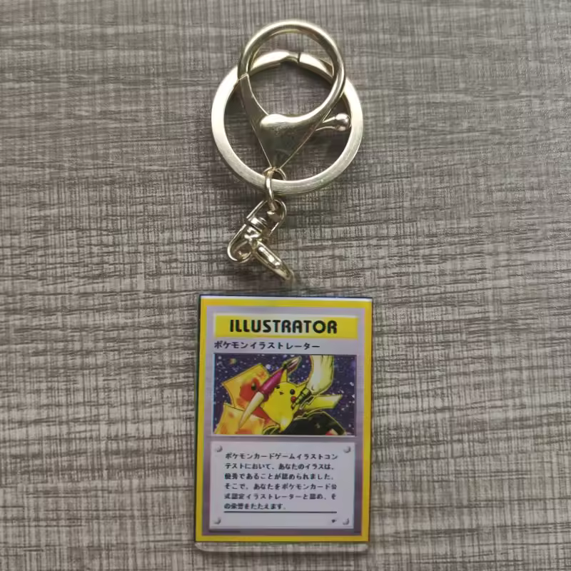 Pokemon Anime Small Card Key Chain Charizard Keychains Blastoise Venusaur Mewtwo Diy Acrylic Action Toy Figures Game Collection - Image 17