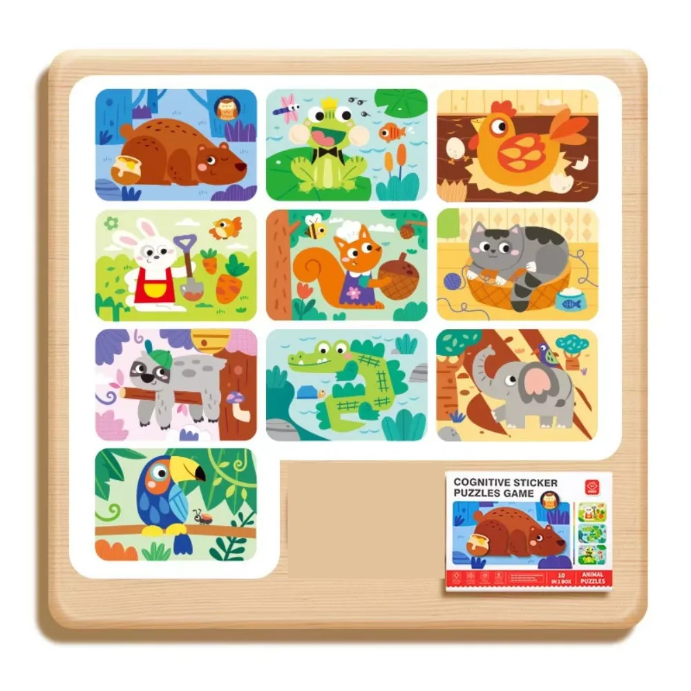 

Educational Toys 3D Stereoscopic Sticker Handmade Self-adhesive DIY Paste Material Kit Cute Cartoon Animals Sticker Book
