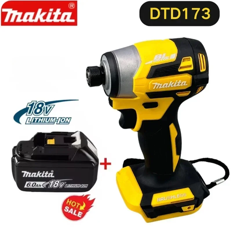 

Makita DTD173 Brushless Cordless 18V Lithium Battery Impact Screwdriver Speed 3600RPM Home Electric Drill Power Tools