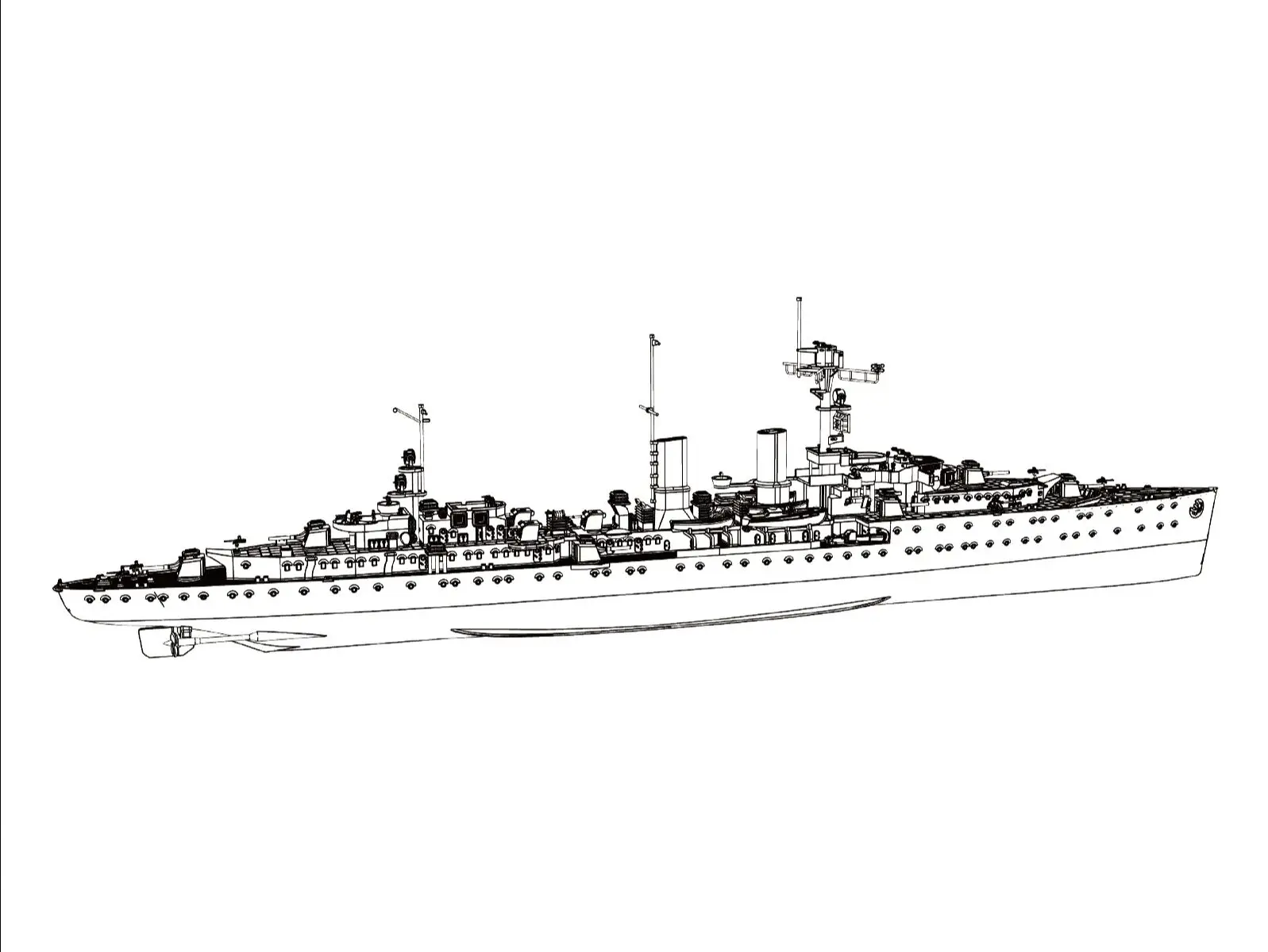 

Немецкий Emden Light Cruiser Full Hull SSMODEL SSC508 1/300 1/400 1/450 1/600 комплект военной модели