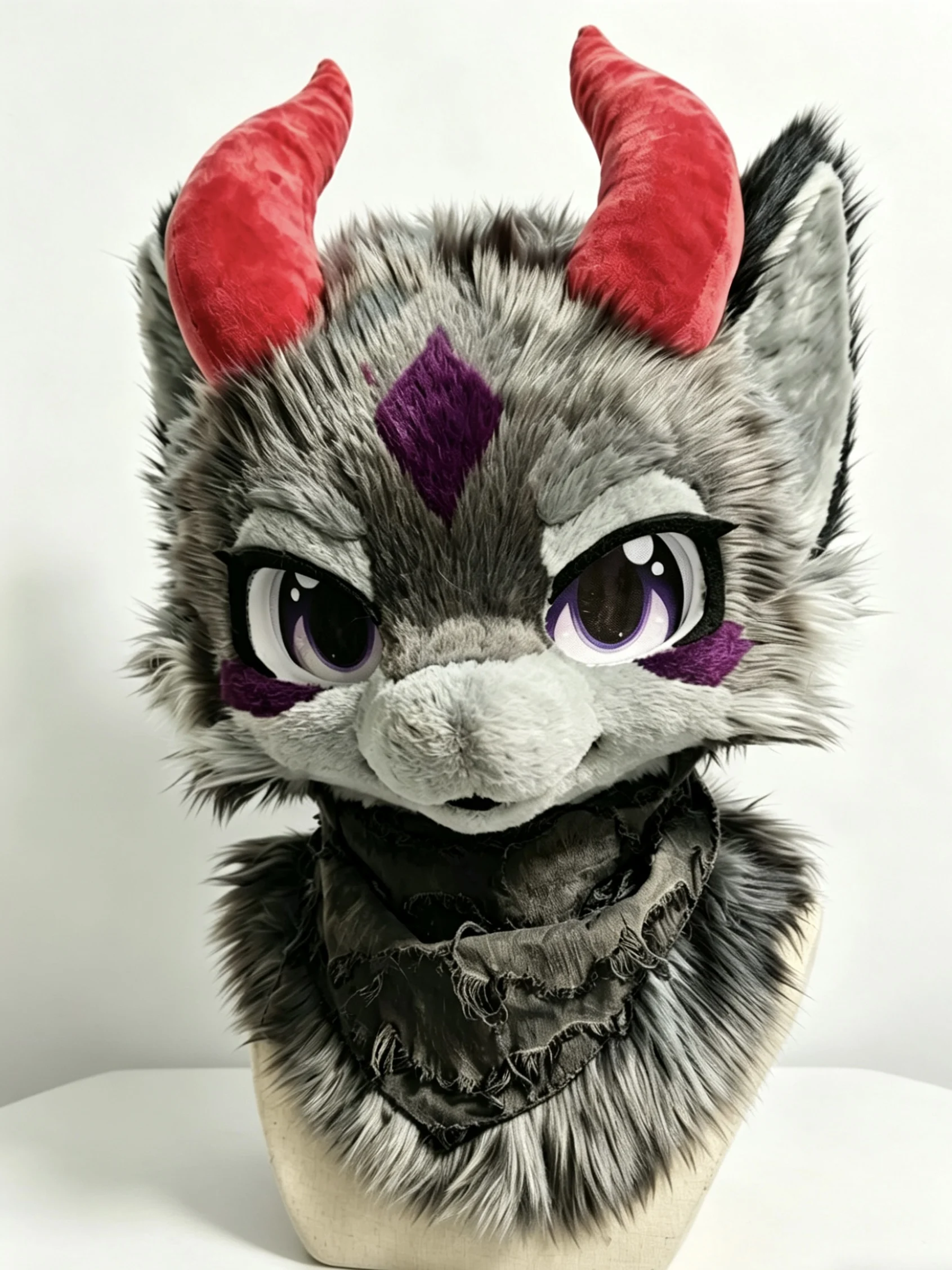 

Furry headwear cap for dogs with wolf-like features. Stylish character costume for dogs. Customized Fursona Comiket furry doll K