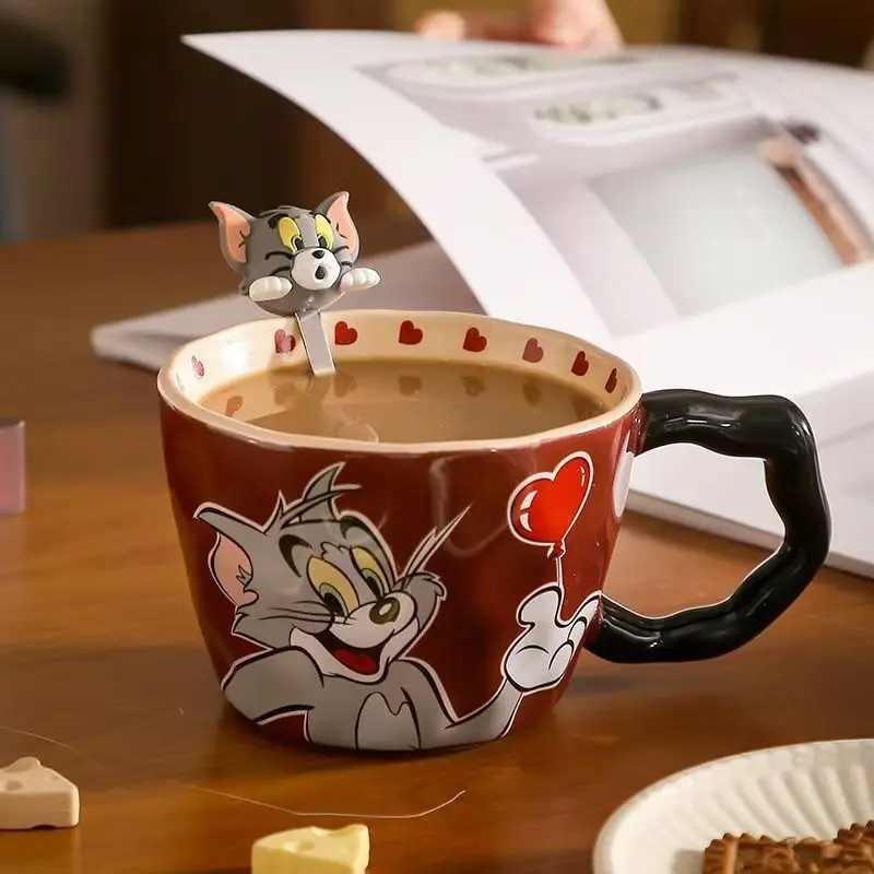 Toms and Jerrys Cartoon 530ml Cute Cartoon Ceramics Mug Household Drinkware Milk Cup Creative Office Office Water Cups Gift view 4