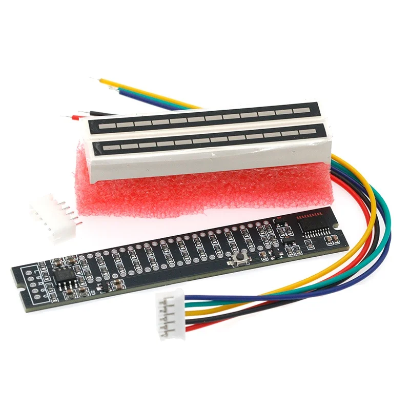 Dual 12-bit Spectrum Level Indicator Stereo Level Indicator Board DIY Kit Audio LED Indicators Adjustable Speed VU Meter 7-12V