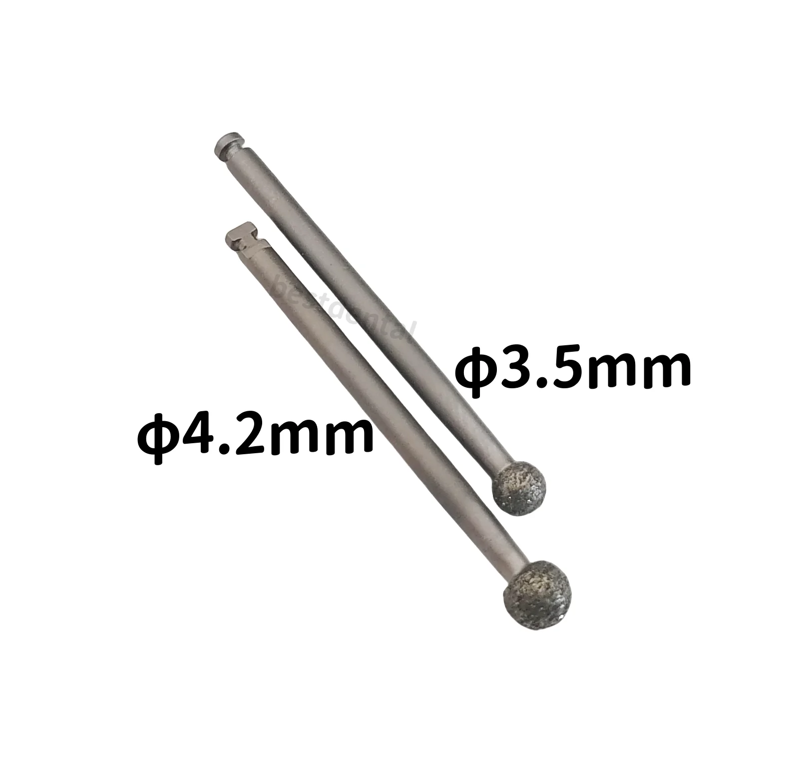 2Sizes Dental Round Ball Burs Diamond Bone Trimming Cutting Burr Drills Dia3.5mm/4.2mm