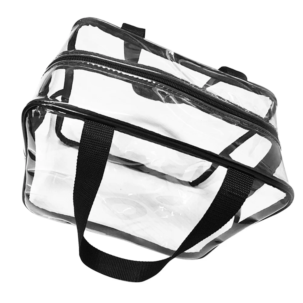 

Transparent PVC Storage Bag Large Capacity Portable Travel Pouch Waterproof Wear Resistant Organizer for Home Gym Beach