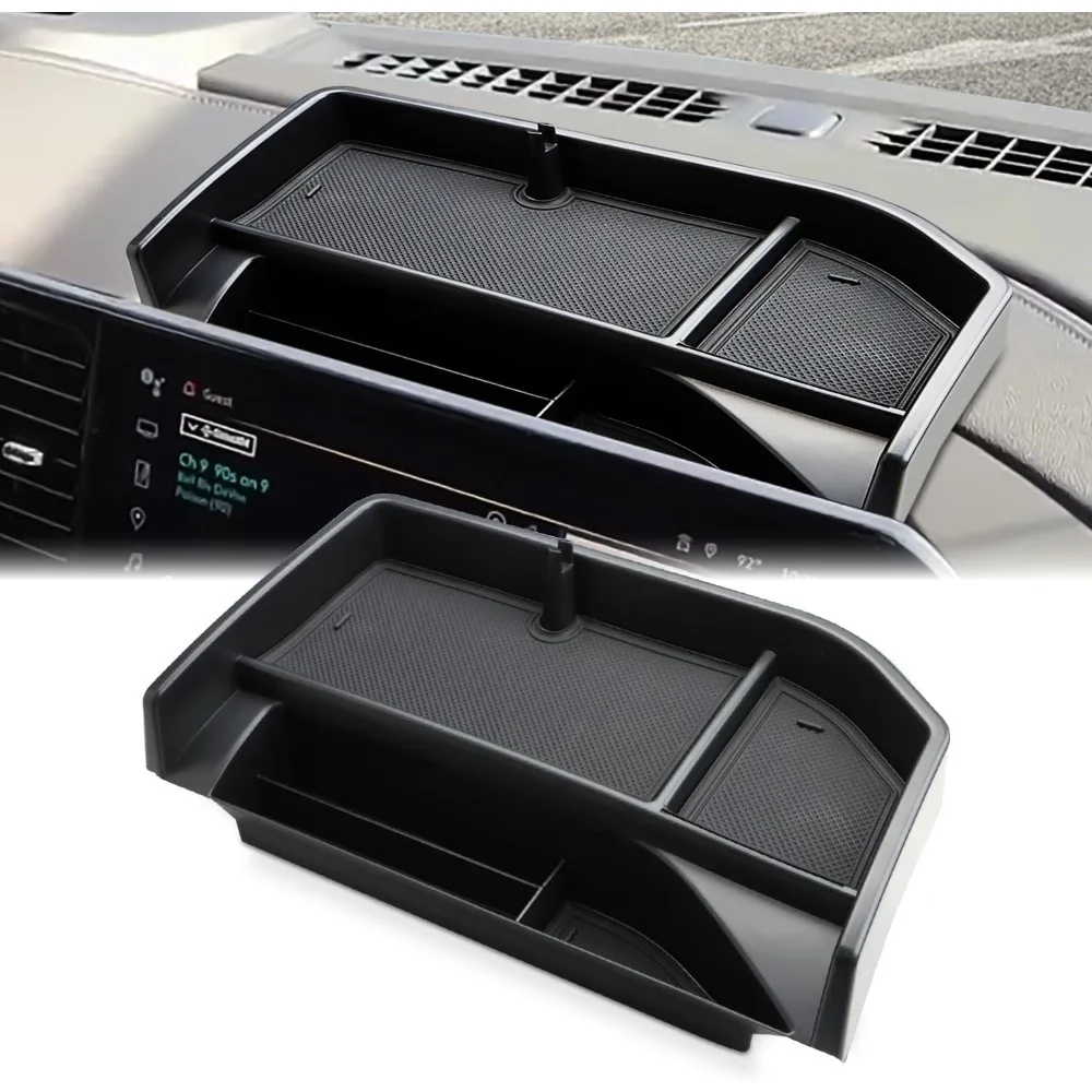

Kptidy Screen Dashboard Organizer for Chevy Silverado/GMC/Sierra 1500 2023 2024 2025 Center Console Dash Storage Organizer Tray