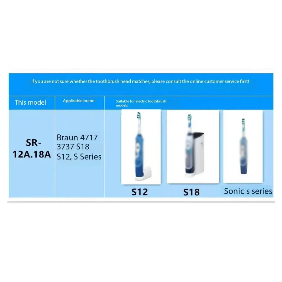 Substituição Toothbrush Heads Compatível com Oral B Sonic, Cabeças completas da escova, Cabeças elétricas da escova, 4 Pack