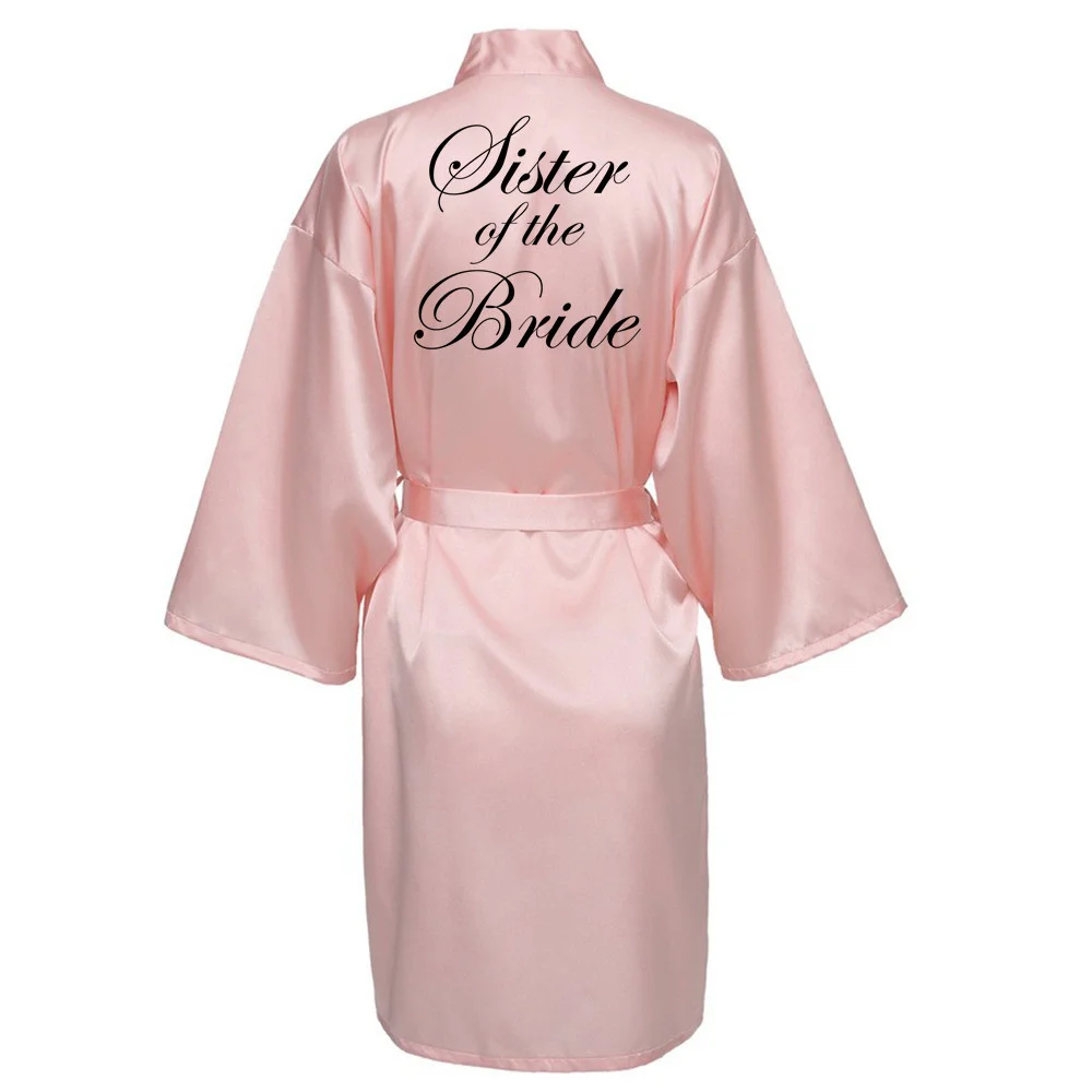 Satin Silk Robes Wedding BathRobe Bride Bridesmaid Dress Gown Women Clothing Sleepwear XK026