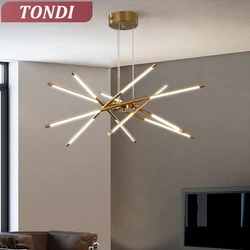 Nordic Hanging Chandelier For Living Room Dining Room Bedroom Kitchen Golden Room Decoration Loft LED Ceiling Light Home Lamps