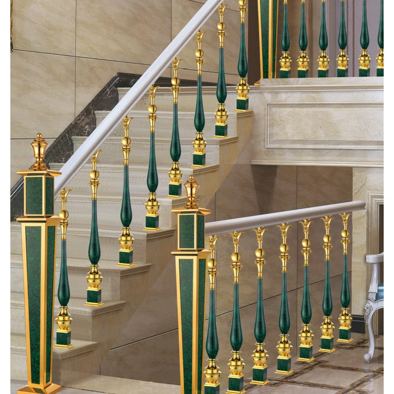 Barrières d'escalier de conception moderne, Support de main courante, Baluster d'escalier en alliage d'aluminium personnalisé