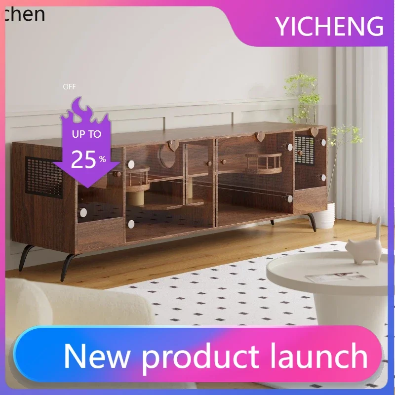 

LYY solid wood cat villa four seasons universal delivery room TV cabinet house cat house