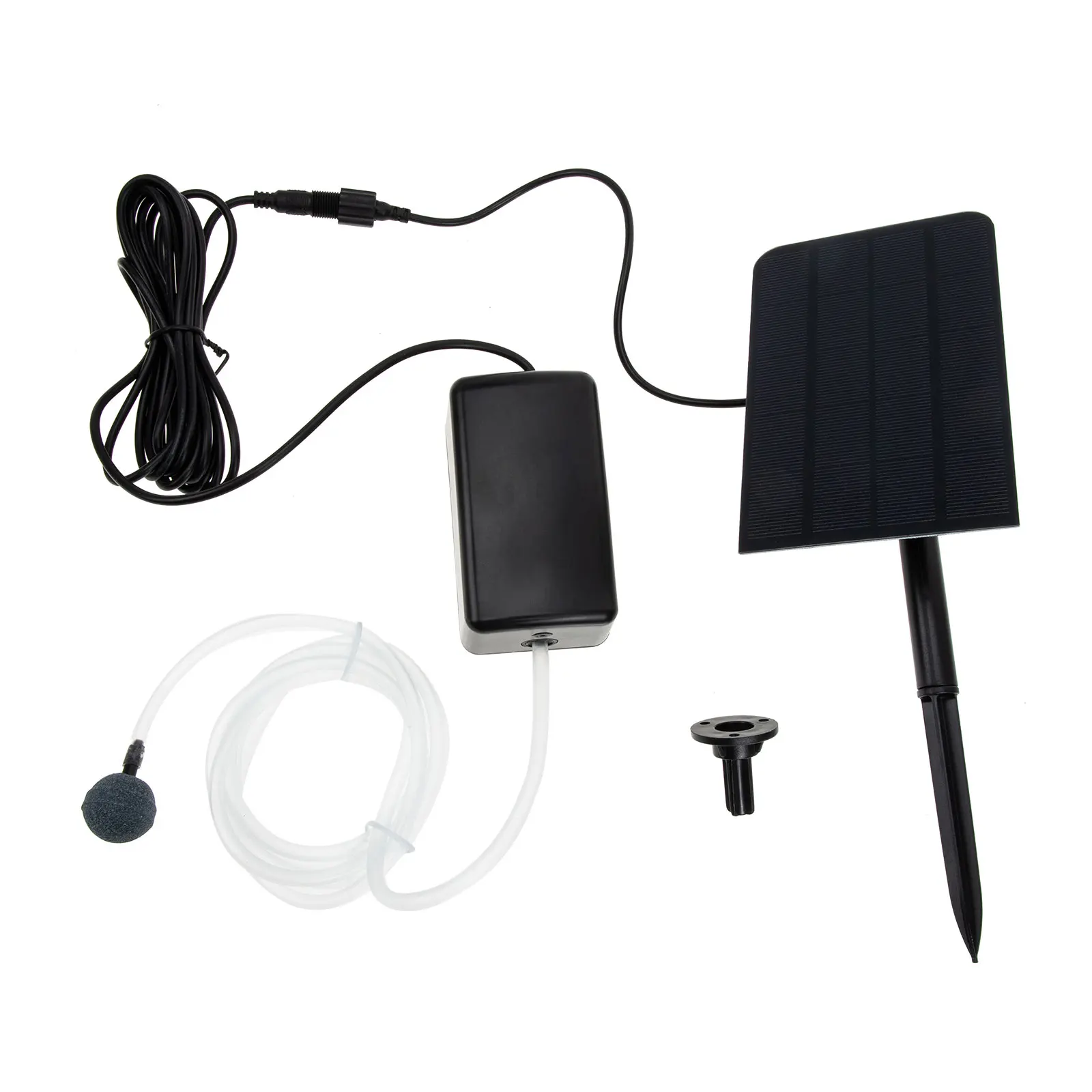 

1Set Solar Oxygen Pump High Efficiency 3-Level Aeration for Fish Tank Aquarium Pond Outdoor Use Portable Air Pump Kit