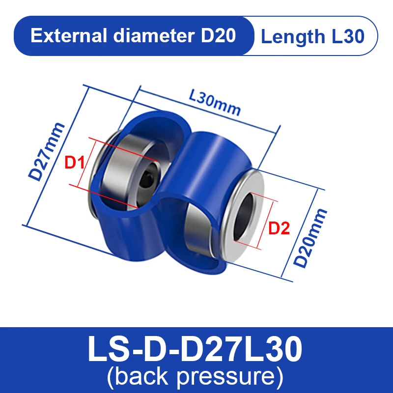 Cloweit LS Dia 27mm longitud 30mm presión trasera doble bucle pareja Flexible aleación de aluminio codificador acoplamiento