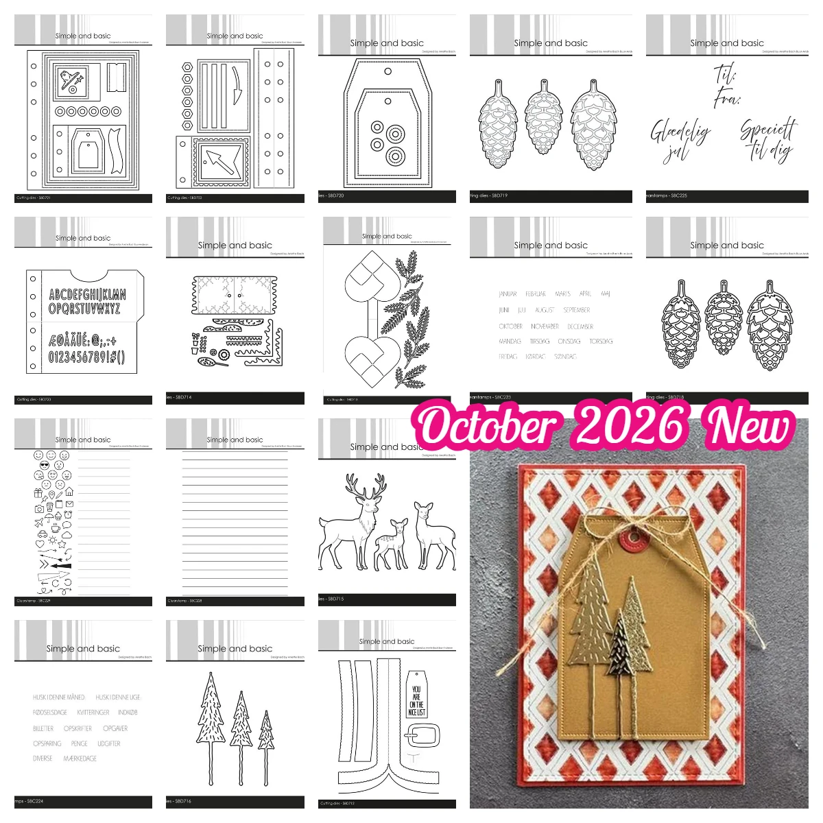 Einfache und grundlegende Winter-Weihnachts-Metall-Stanzformen, Elch, Tannenzapfen, Tannenbaum, Buchstaben, Geschenkanhänger, DIY, handgefertigt, Scrapbook, Papierkarte