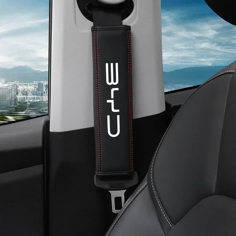 

1Pcs Car Seat Belt Safety Belt Cover Car Styling Protect Shoulder Pads Case For BYD Atto 3 Act 3 Tang F3 E6 Dmi Yuan plus ev f0