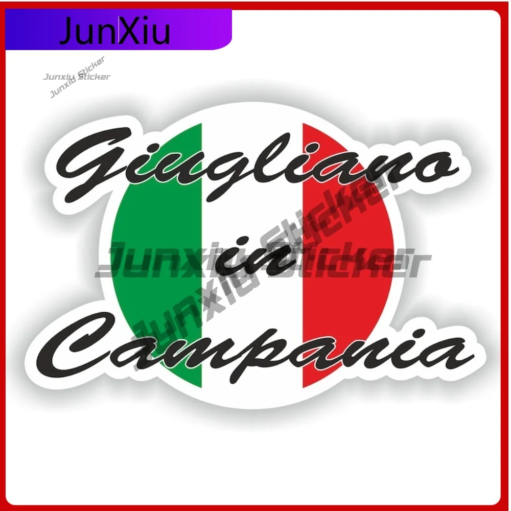 

Giugliano In Campania Italy Flag With City Sticker Cover Scratches Decor Graphic Decal Accessories Stickers Motorhome Rv Motor