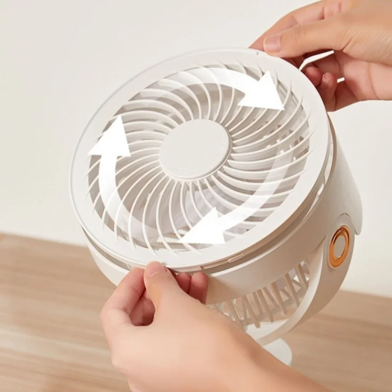 Air Circulator Desk Fan Battery Operated Portable USB Rechargeable Oscillating Table Fan With 4H Timer For Home Travel Camping