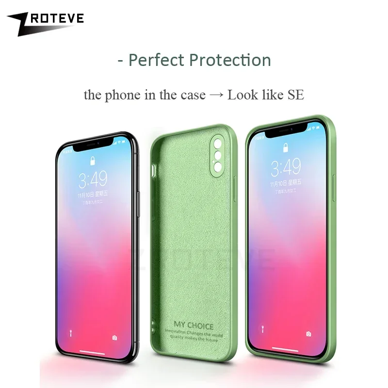 For iPhonex Case ZROTEVE Silky Liquid Silicone Soft Cover For iPhone X XR XS Max 10 8 7 6 Plus SE 2 3 2020 2022 iPhone10 Cases