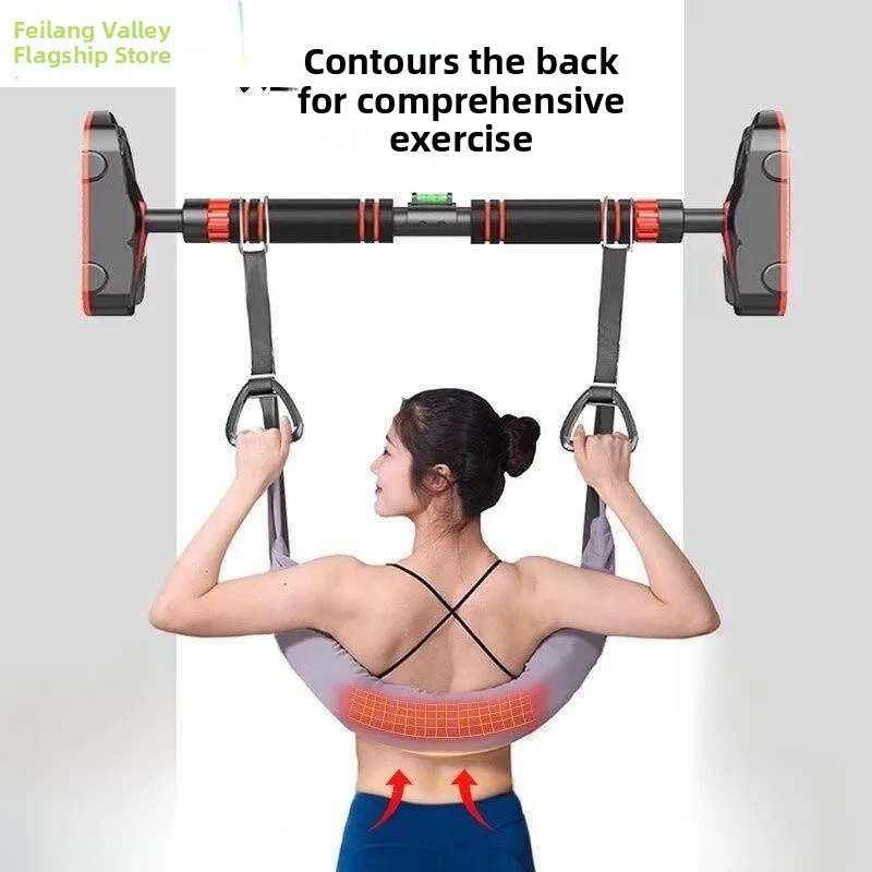 lumbar-spine-traction-belt-single-bar-strong-lumbar-tractor-home-use-aid-for-discs-yoga-stretching-device-fitness-equipment