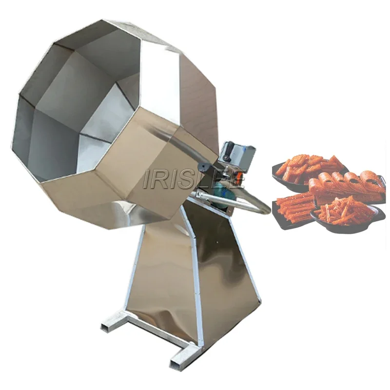 

Popcorn Mixing Mixer Puffed Rice Beans Drum Flavoring Machine Octagon Snack Food Mixing Seasoning Machine