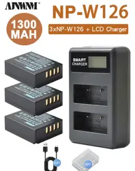 1300mAh NP-W126 NP W126 NP-W126S W126S Battery + LED Dual Charger for Fuji X-Pro1 XPro1 X-T1 XT1,HS30EXR HS33EXR X PRO1