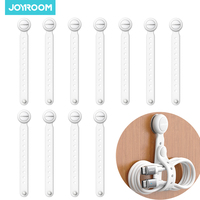 Joyroom 6/12PCS Magnetic Cable Management Ties Wire Organizer 11cm Cable Holder Adjustable Hook & Loop Organizer Straps for Home