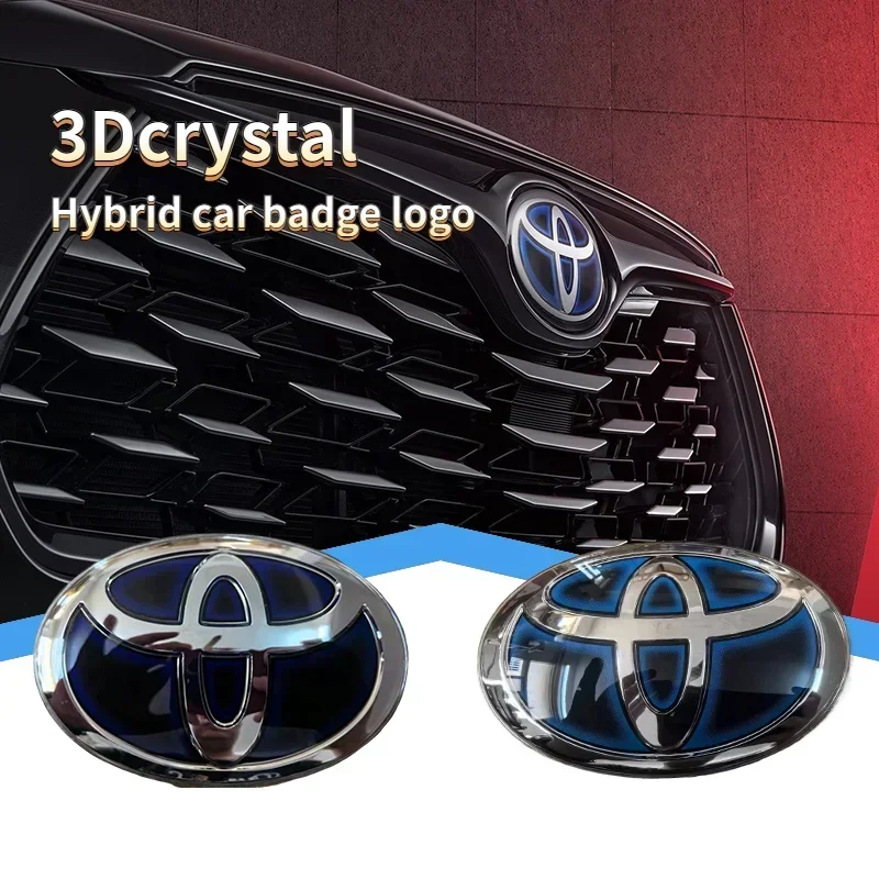 3d-crystal-blue-car-logo-modified-car-logo-badges-front-and-rear-160mm-for-toyota-highlander-camry-rav4-chr-avalon-senna-hybrid