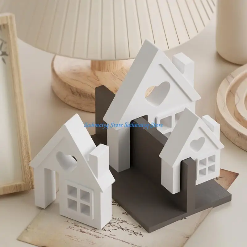 

573B Figurine Mould Chimney House Silicone Soap Making Molds Silicone Material
