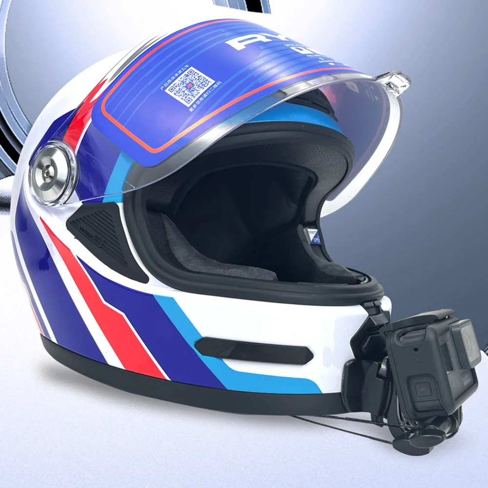 Rymic V80 Customized Helmet Chin Mount for GoPro12 11 10 9 DJI Action3/4 Insta360 Ace pro X4 X3 Action Camera Accessories