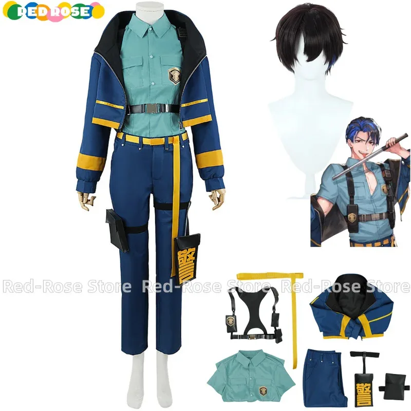 

Аниме игра Paradox Live Inukai Yuto Косплей Костюм Парик Полицейская форма Пальто Полный комплект Мужчина Женщина Хэллоуин Маскарадный мяч Костюм